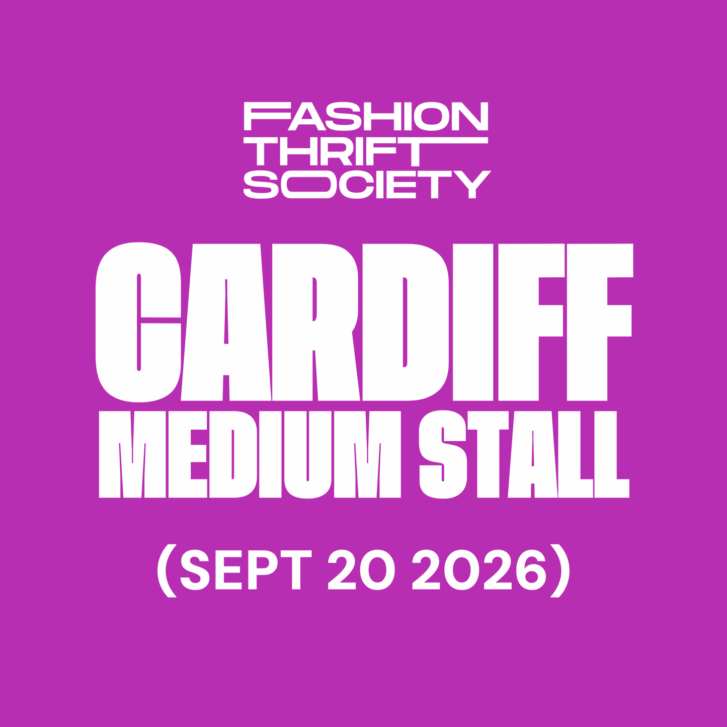 Cardiff | MEDIUM STALL - SEPTEMBER 20TH
