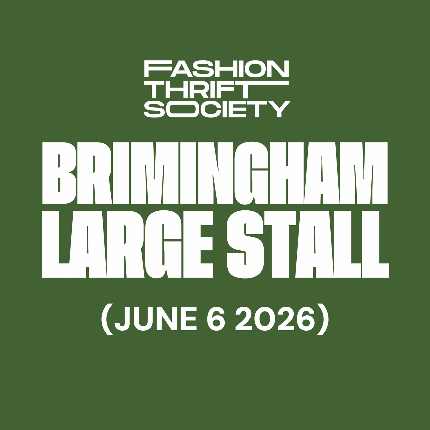Birmingham | LARGE STALL - JUNE 6TH
