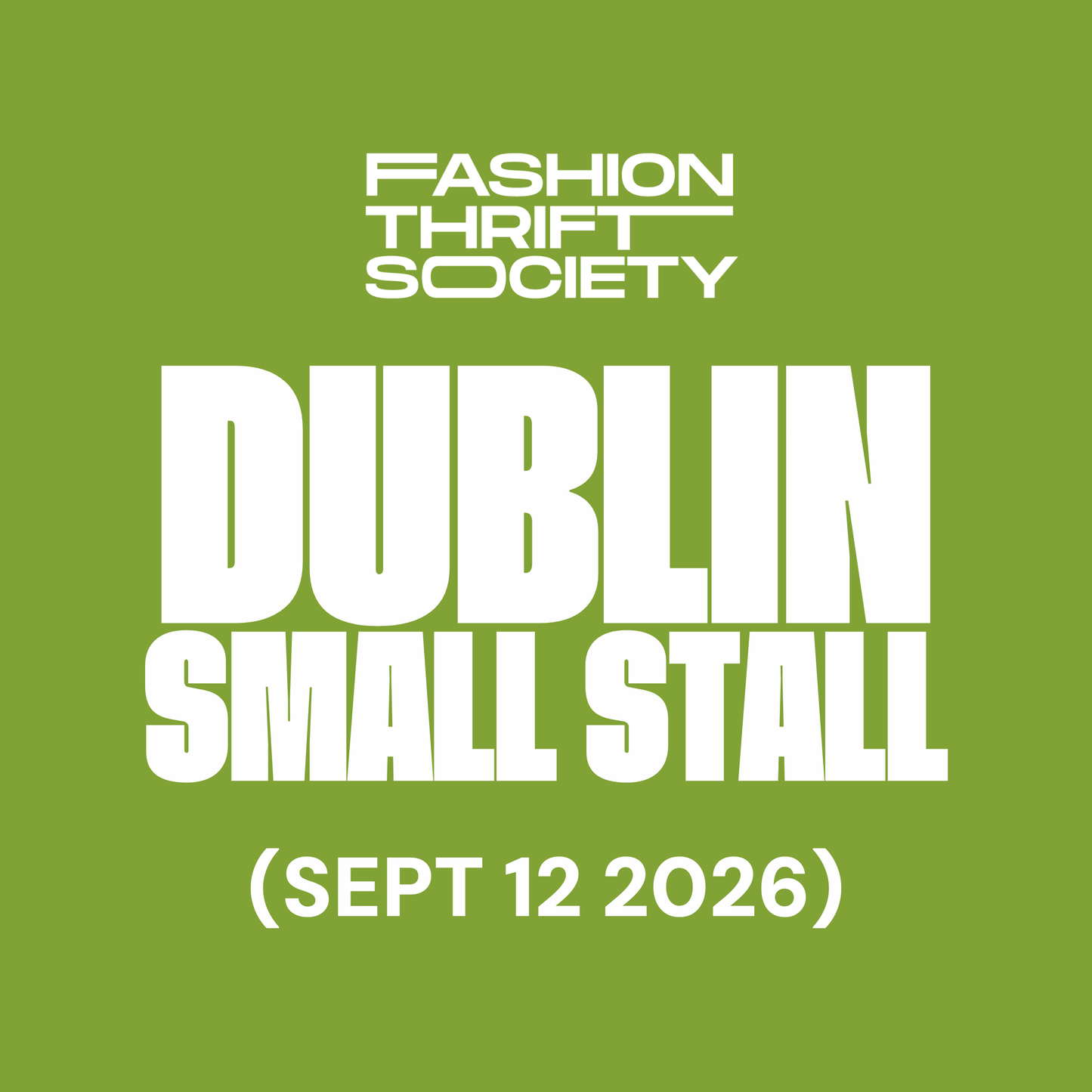 Dublin | SMALL STALL - SEPTEMBER 12TH